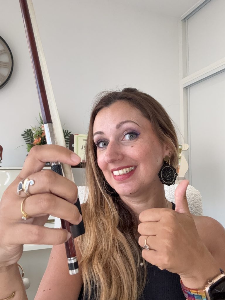 photo de ma tenue d'archet